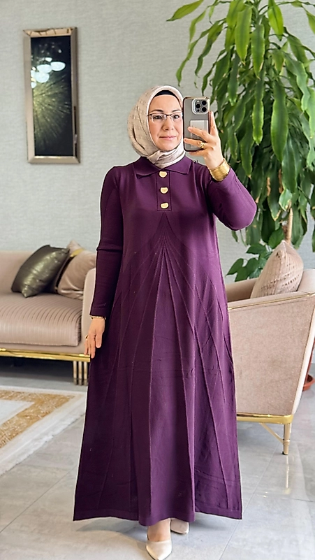 Maksi Merserize Elbise