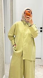 HÜMA SULTAN İPEK CUPRA TAKIM 2/44 46 48-sarı